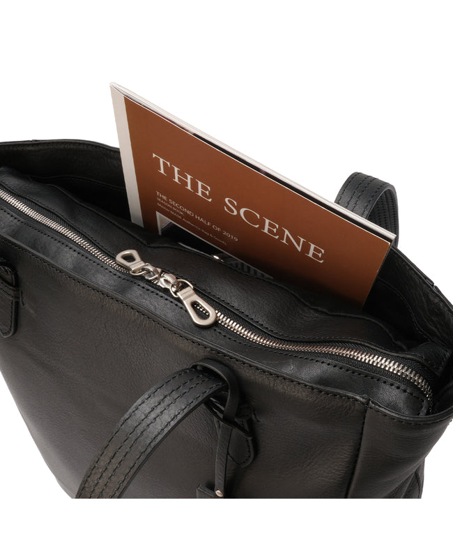 エルゴポック HERGOPOCH エルゴポック ジャパニーズファームレザー トートバッグ HERGOPOCH JAPAN FARMED LEATHER JF-TT （ブラック） ブラック