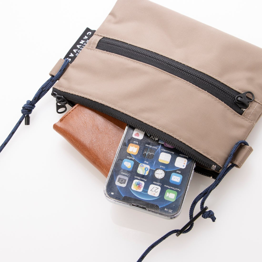 メゾンキャンバス MAISON CANVVAS M1039 TEFOX TRAVEL WALLET （ベージュ） ベージュ