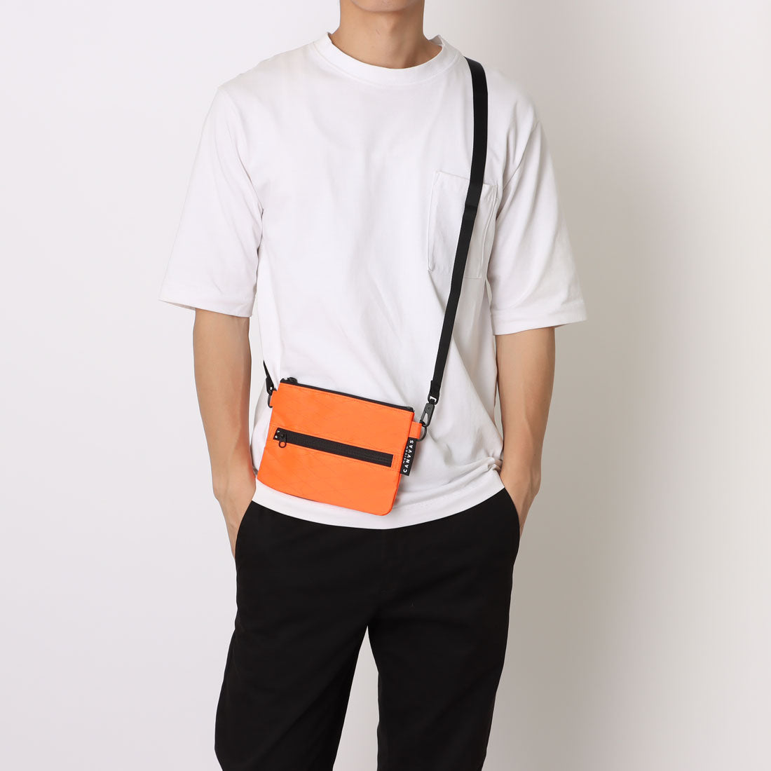 メゾンキャンバス MAISON CANVVAS M2044 X-PAC TRAVEL WALLET （オレンジ） オレンジ