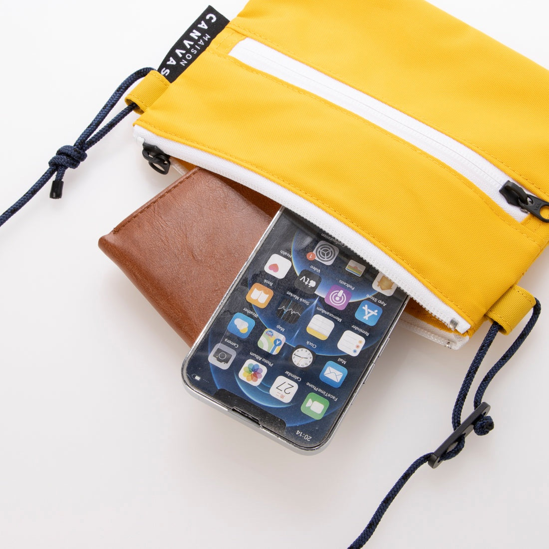 メゾンキャンバス MAISON CANVVAS M1039 TEFOX TRAVEL WALLET （イエロー） イエロー
