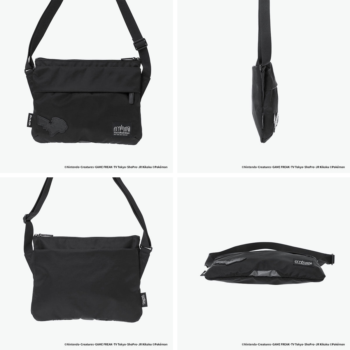マンハッタンポーテージ ブラックレーベル Manhattan Portage/BLACK LABEL 日本正規品 ショルダーバッグ メンズ レディース 斜めがけ 軽量 ポケモン A5 KENSINGTON SHOULDER BAG TWL POKEMON MP1095TWLBLPKMN （Black） Black