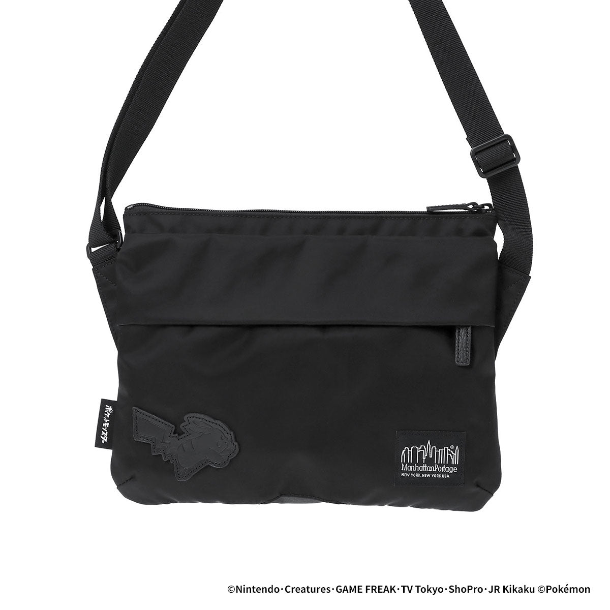 マンハッタンポーテージ ブラックレーベル Manhattan Portage/BLACK LABEL 日本正規品 ショルダーバッグ メンズ レディース 斜めがけ 軽量 ポケモン A5 KENSINGTON SHOULDER BAG TWL POKEMON MP1095TWLBLPKMN （Black） Black