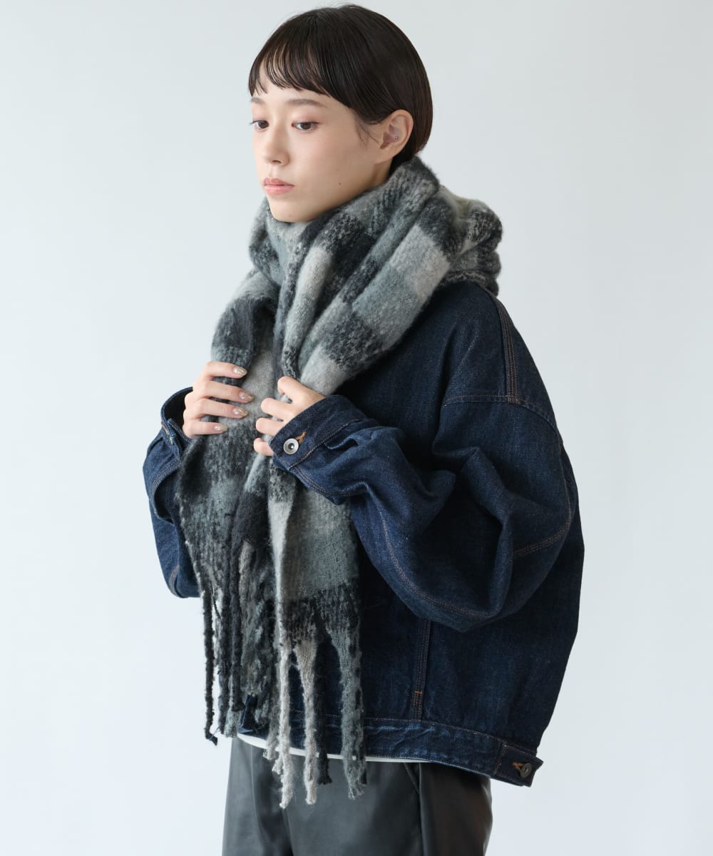 ミルサ milsa milsa  ストール もこもこ （BLACK(01)） BLACK(01)