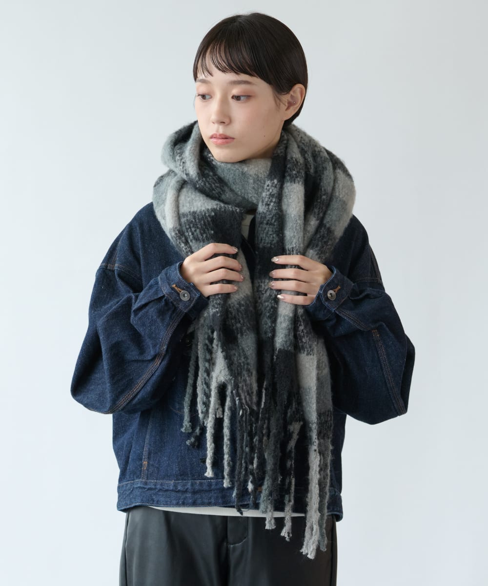 ミルサ milsa milsa  ストール もこもこ （BLACK(01)） BLACK(01)