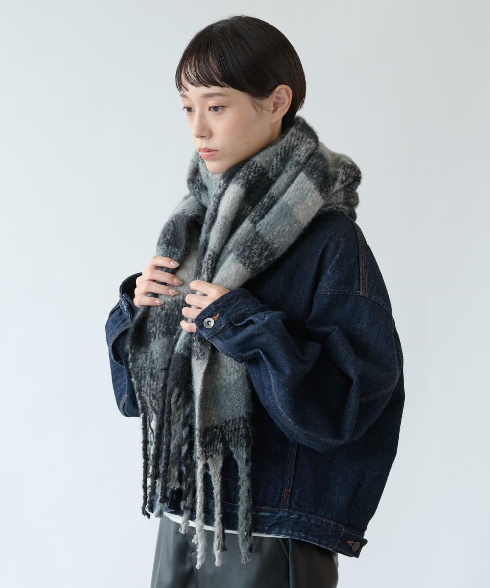 ミルサ milsa milsa  ストール もこもこ （BLACK(01)） BLACK(01)
