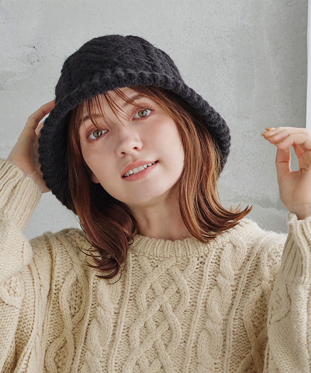 Milsa milsa cable knit hat