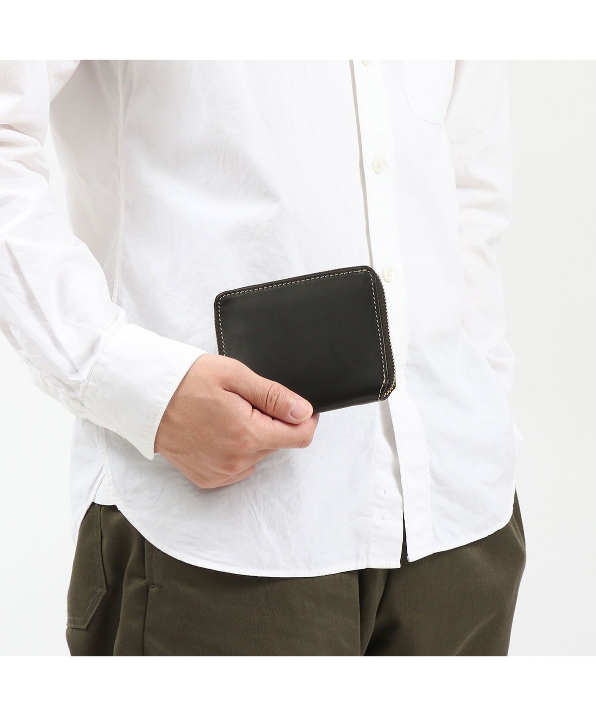 ネルド NELD ネルド 財布 NELD ELBA エルバ ラウンドミドル財布 二つ折り財布 BOX型小銭入れ ラウンドファスナー 本革 大人 シンプル AN218 （ブラック） ブラック