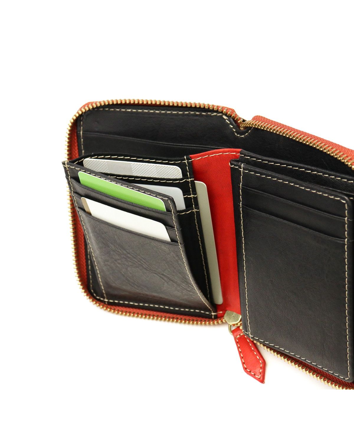 ネルド NELD ネルド 財布 NELD ELBA エルバ ラウンドミドル財布 二つ折り財布 BOX型小銭入れ ラウンドファスナー 本革 大人 シンプル AN218 （ブラック） ブラック