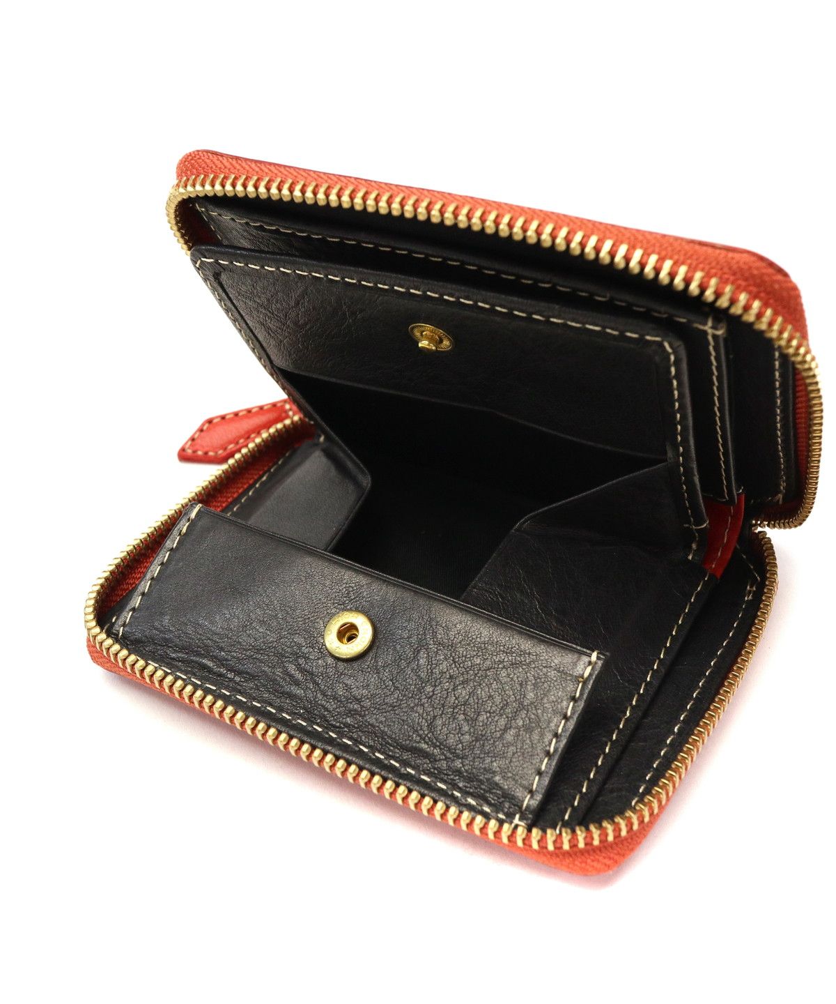 ネルド NELD ネルド 財布 NELD ELBA エルバ ラウンドミドル財布 二つ折り財布 BOX型小銭入れ ラウンドファスナー 本革 大人 シンプル AN218 （ブラック） ブラック