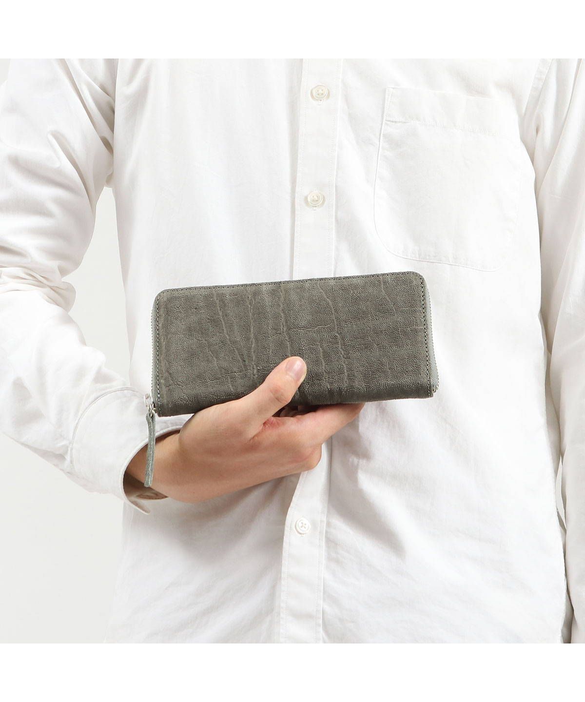 ネルド NELD ネルド 長財布 NELD ZOU ゾウ 財布 ラウンドファスナー 本革 革 レザー 小銭入れあり BOX型小銭入れ 大容量 日本製 AN205 （グリーン） グリーン