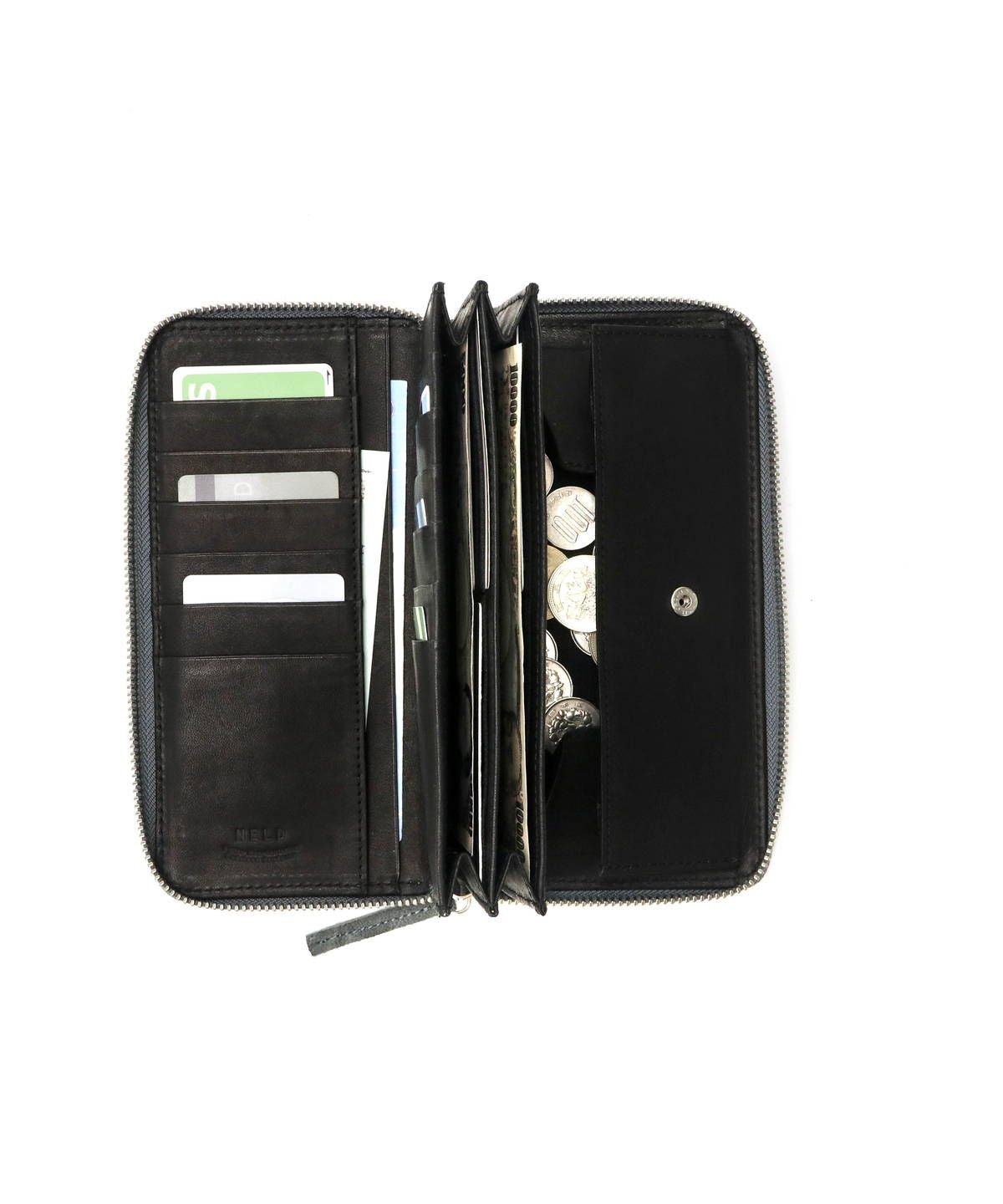 ネルド NELD ネルド 長財布 NELD ZOU ゾウ 財布 ラウンドファスナー 本革 革 レザー 小銭入れあり BOX型小銭入れ 大容量 日本製 AN205 （グリーン） グリーン