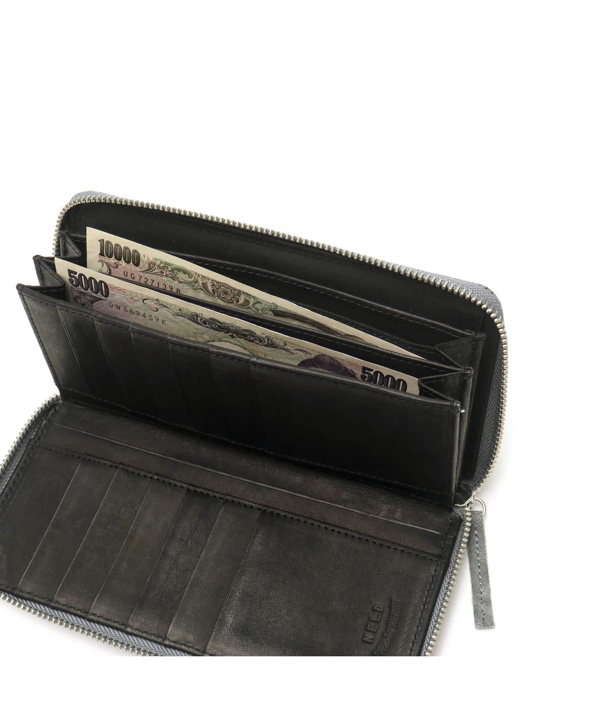 ネルド NELD ネルド 長財布 NELD ZOU ゾウ 財布 ラウンドファスナー 本革 革 レザー 小銭入れあり BOX型小銭入れ 大容量 日本製 AN205 （グリーン） グリーン