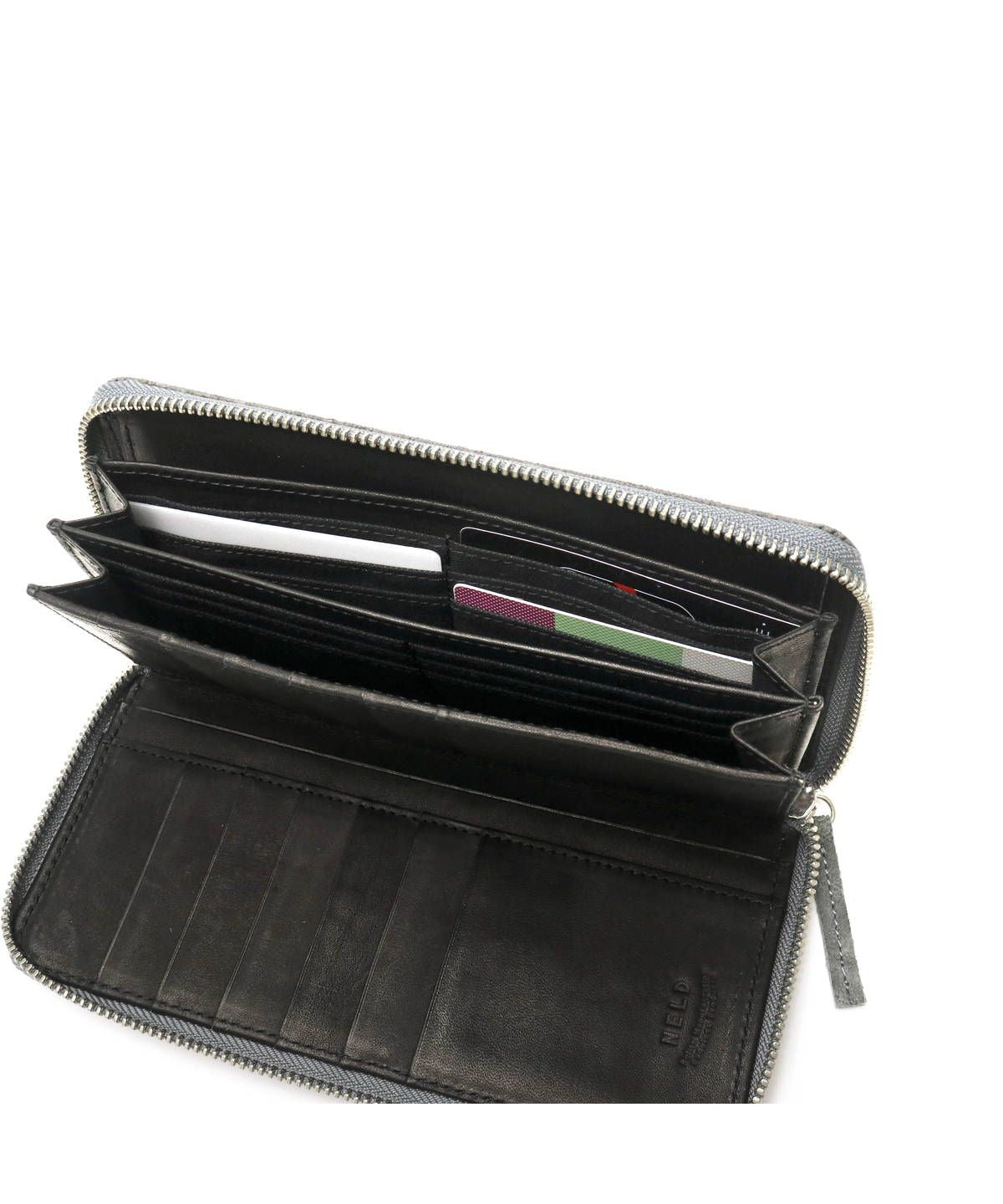 ネルド NELD ネルド 長財布 NELD ZOU ゾウ 財布 ラウンドファスナー 本革 革 レザー 小銭入れあり BOX型小銭入れ 大容量 日本製 AN205 （グリーン） グリーン