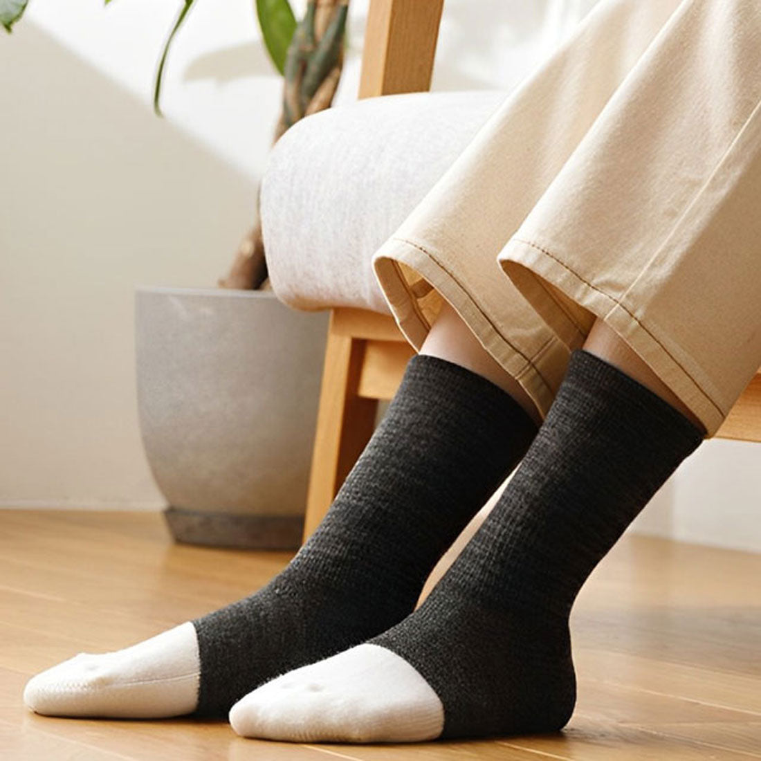 rasox New Warm Wool Crew Black Gray [CA182CR02]