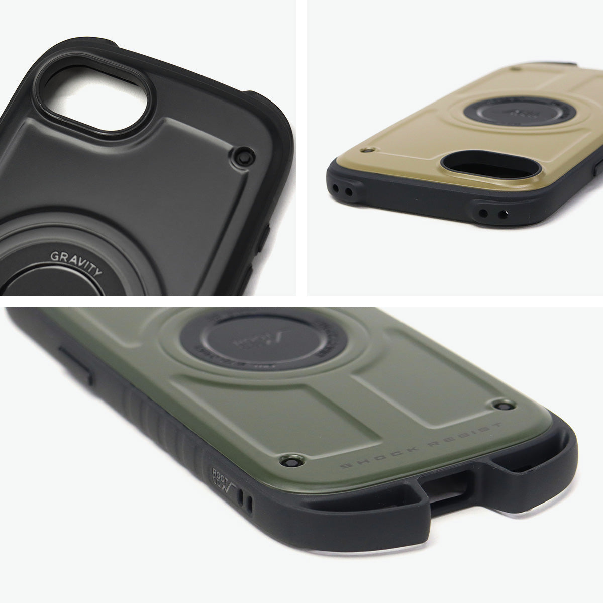ルートコー ROOT CO. 6ヶ月保証 スマホケース iPhoneケース iPhone16e スマホカバー ワイヤレス充電 MagSafe GRAVITY Shock Resist Case Rugged. GSRU-4383 （コヨーテ） コヨーテ
