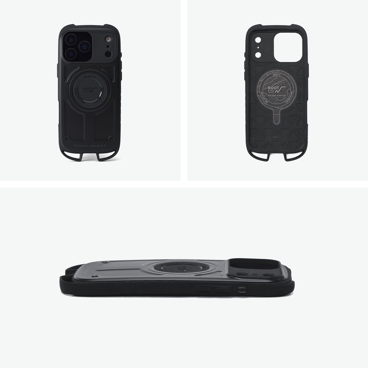 ルートコー ROOT CO. 6ヶ月保証 スマホケース iPhone17ProMax ケース カバー 米軍 MIL規格 耐衝撃 iPhoneケース iPhone MagSafe対応 GSRU-4397 （ブラック） ブラック