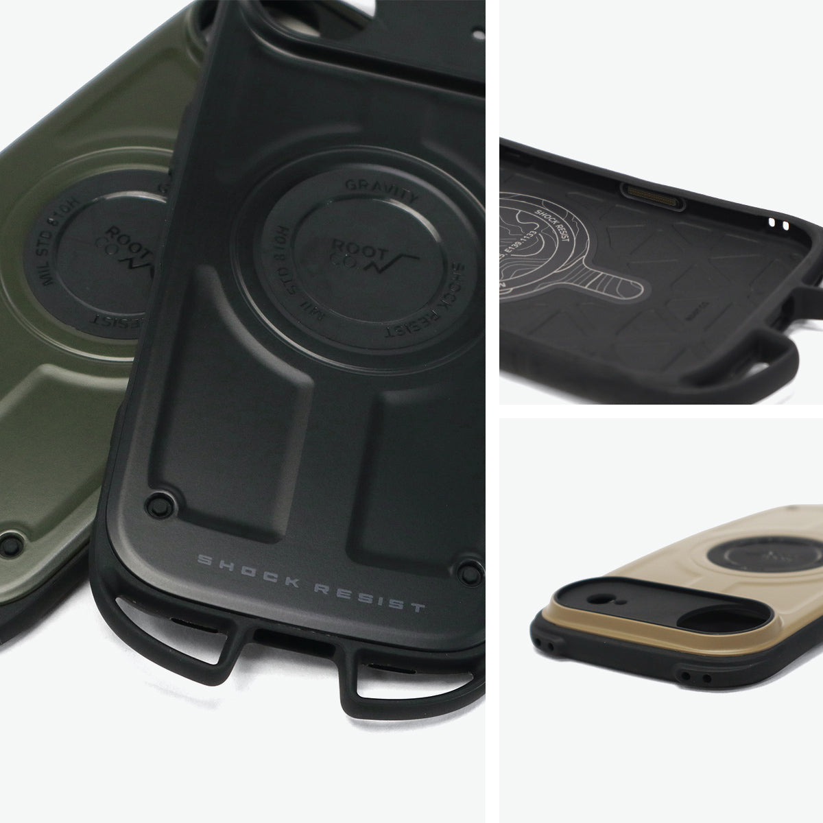 ルートコー ROOT CO. 6ヶ月保証 スマホケース iPhone Air ケース カバー 米軍 MIL規格 MagSafe対応 耐衝撃 iPhoneケース ワイヤレス充電 iPhoneAir専用 GSRU-4396 （ホワイト） ホワイト