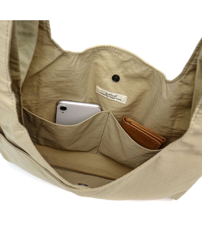 スロウ SLOW スロウ トートバッグ SLOW Span nylon スパンナイロン ショルダー 2way grocery shopper L 2WAY 斜めがけ A4 456 （グレー） グレー