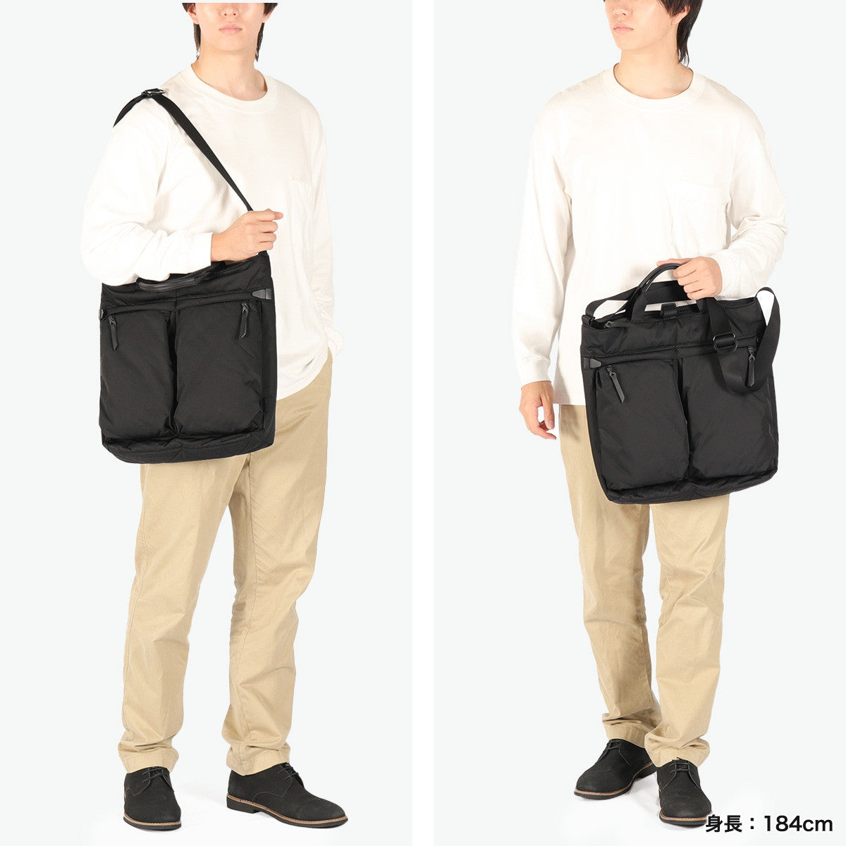 アントラック UNTRACK トートバッグ メンズ レディース 大きめ ファスナー付き A4 大容量 2WAY ショルダー 軽量 PC 撥水 斜めがけ ヘルメットバッグ CITY / DS Tote Shoulder 60213（グレー） グレー