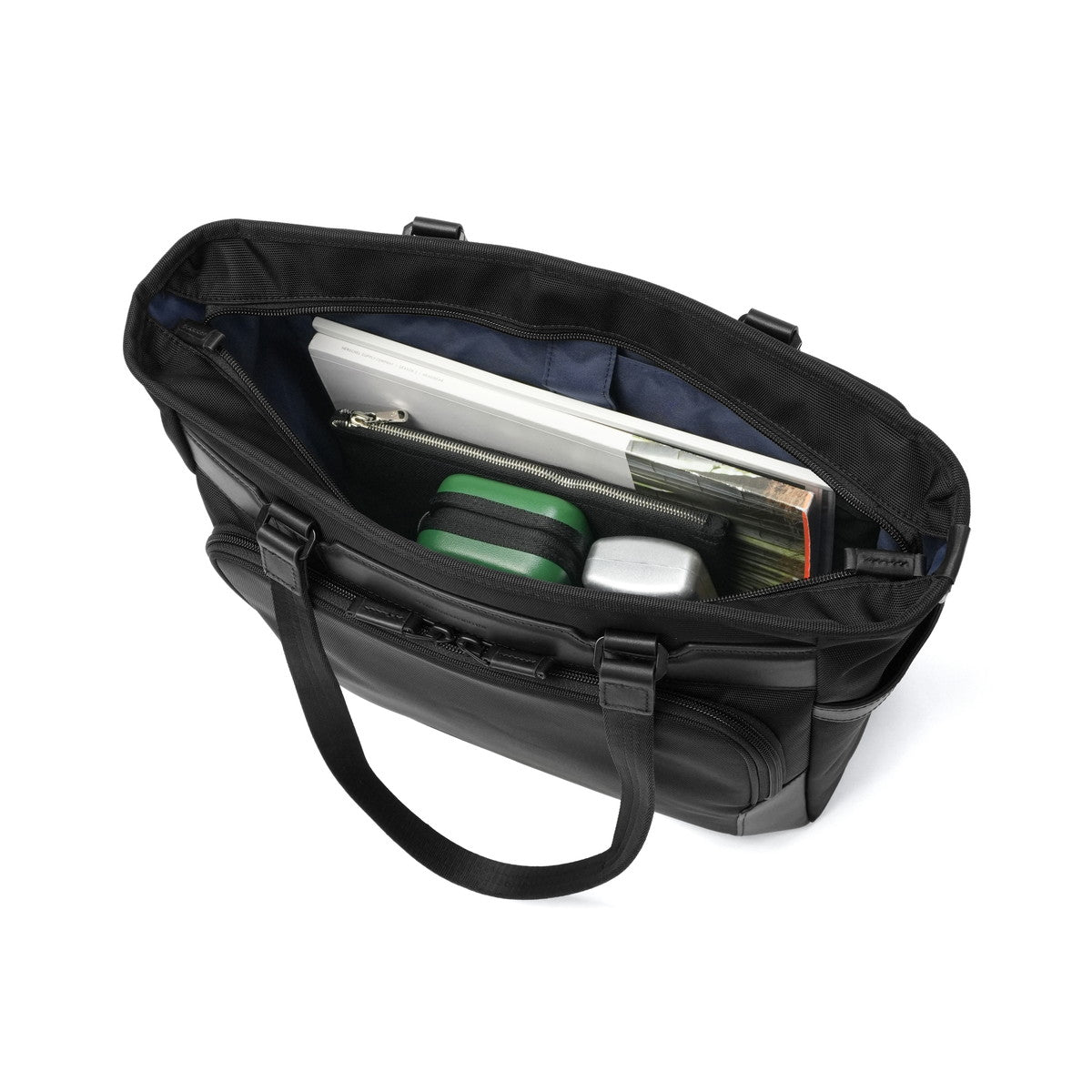 ゼロハリバートン ZERO HALLIBURTON 正規品5年保証 トートバッグ メンズ 出張 PC 14inch キャリーオン 大きい ブランド ビジネストート ショルダー 通勤 A4 B4 18L 2WAY ZEST3 Tote Bag 81737 （ブラック） ブラック