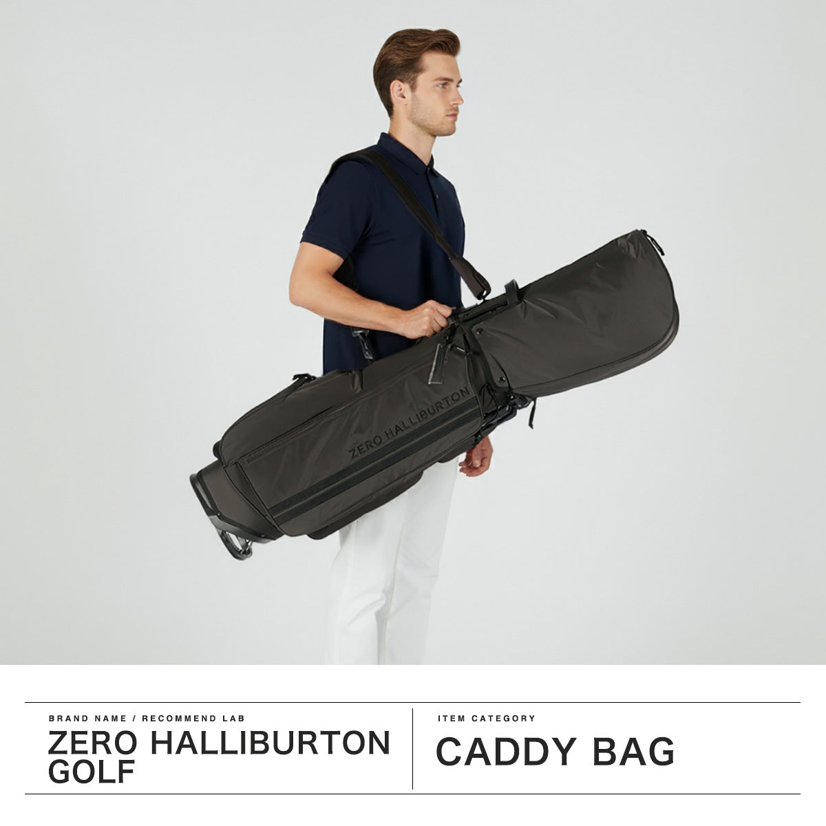 ゼロハリバートン ZERO HALLIBURTON 正規品1年保証 キャディバッグ メンズ レディース スタンド型 8.5型 46インチ 4分割 DICROS SOLO Series Stand Bag ZHG-CB DS 85012 （チャコール） チャコール