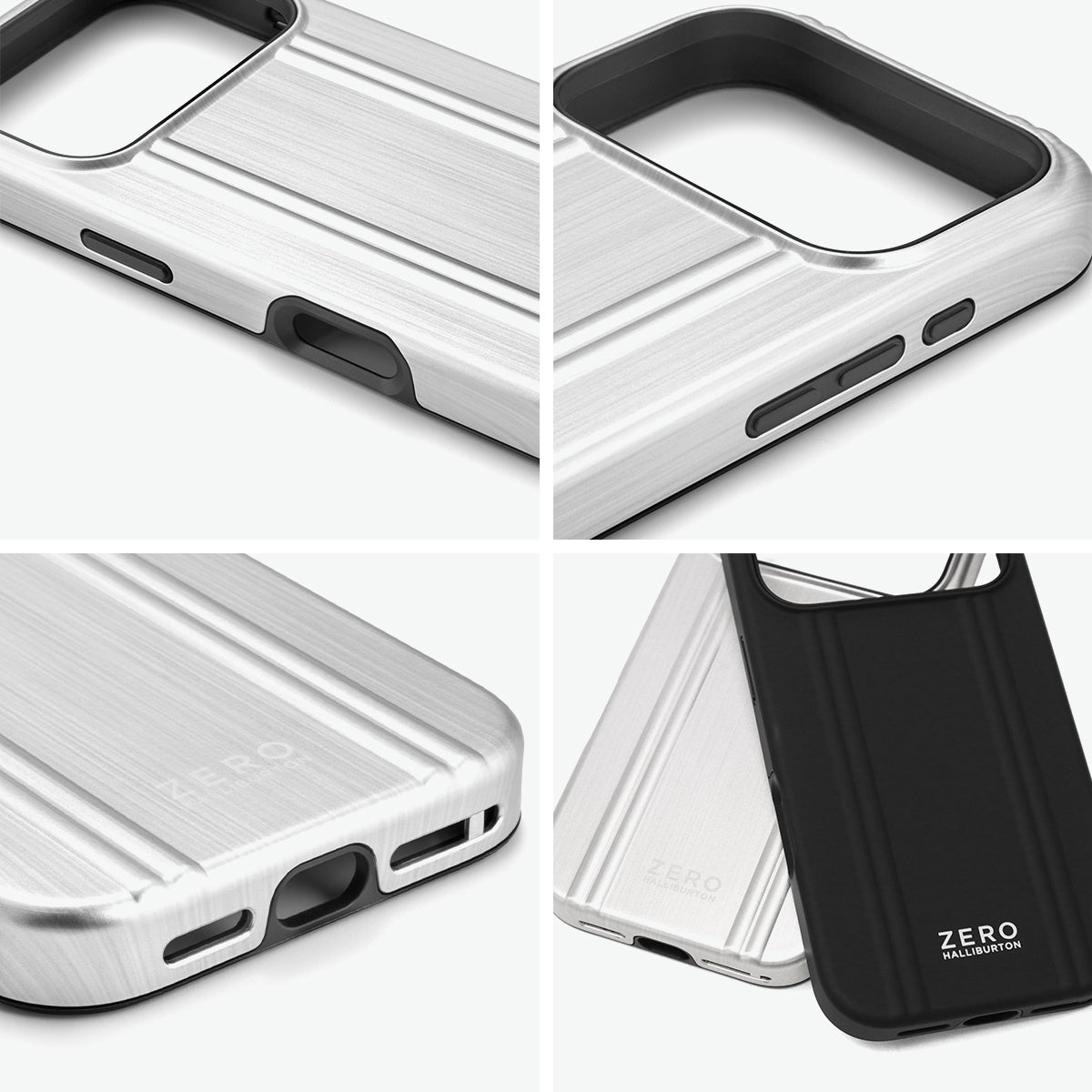 ゼロハリバートン ZERO HALLIBURTON 日本正規品 スマホケース iphoneケース iphone17Pro ケース MagSafe マグセーフ Hybrid Shockproof Case for iPhone 17 Pro 81713（ブラック） ブラック