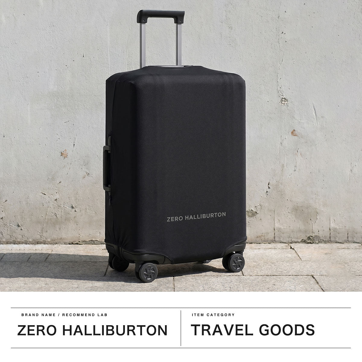 ゼロハリバートン ZERO HALLIBURTON スーツケースカバー 伸縮 おしゃれ アメニティー ケース シンプル Mサイズ トランクサイズ パッカブル ポーチ付き Medium-size Luggage Fit Cover 81772 （ネイビー） ネイビー