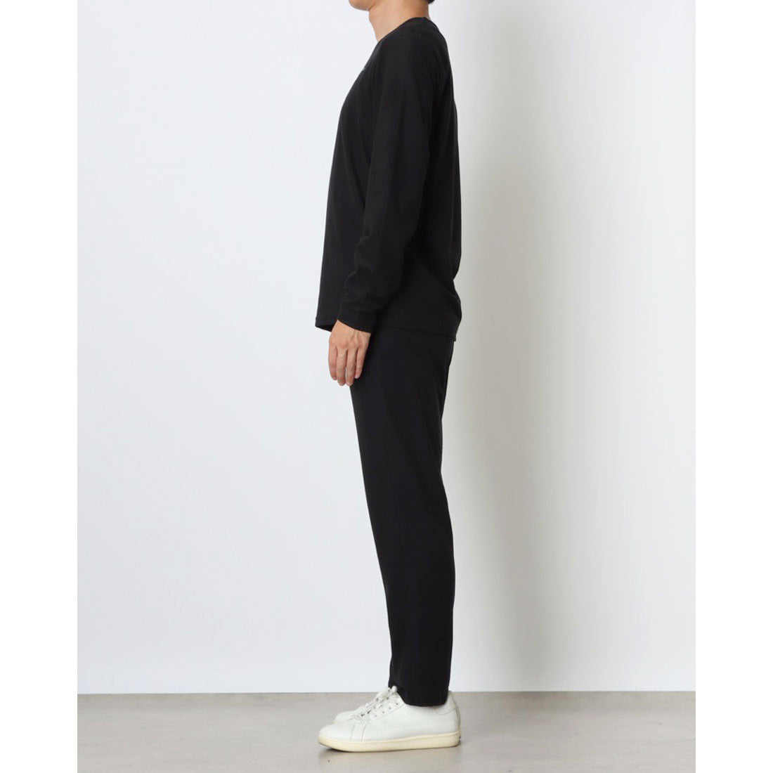 ジームード GMOOD G-MOOD メンズ レディース ジムインナー 上下セット ロンTEE ロングパンツ サウナスーツ クルーネック トレーニングウェア ジームード （ブラック） ブラック
