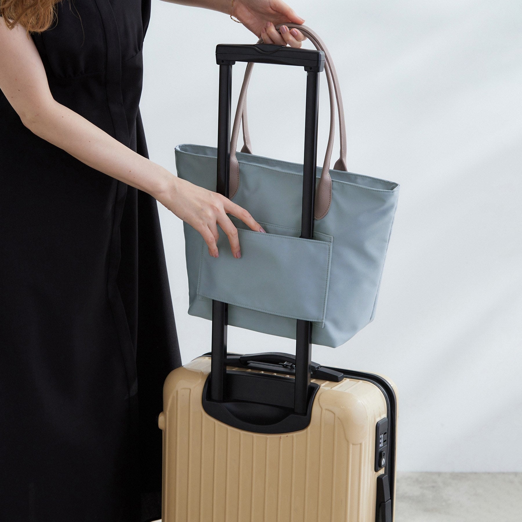 グローブ grove 【撥水・軽量】シンプルキャリーオントート （チャコールグレー(013)） チャコールグレー(013)