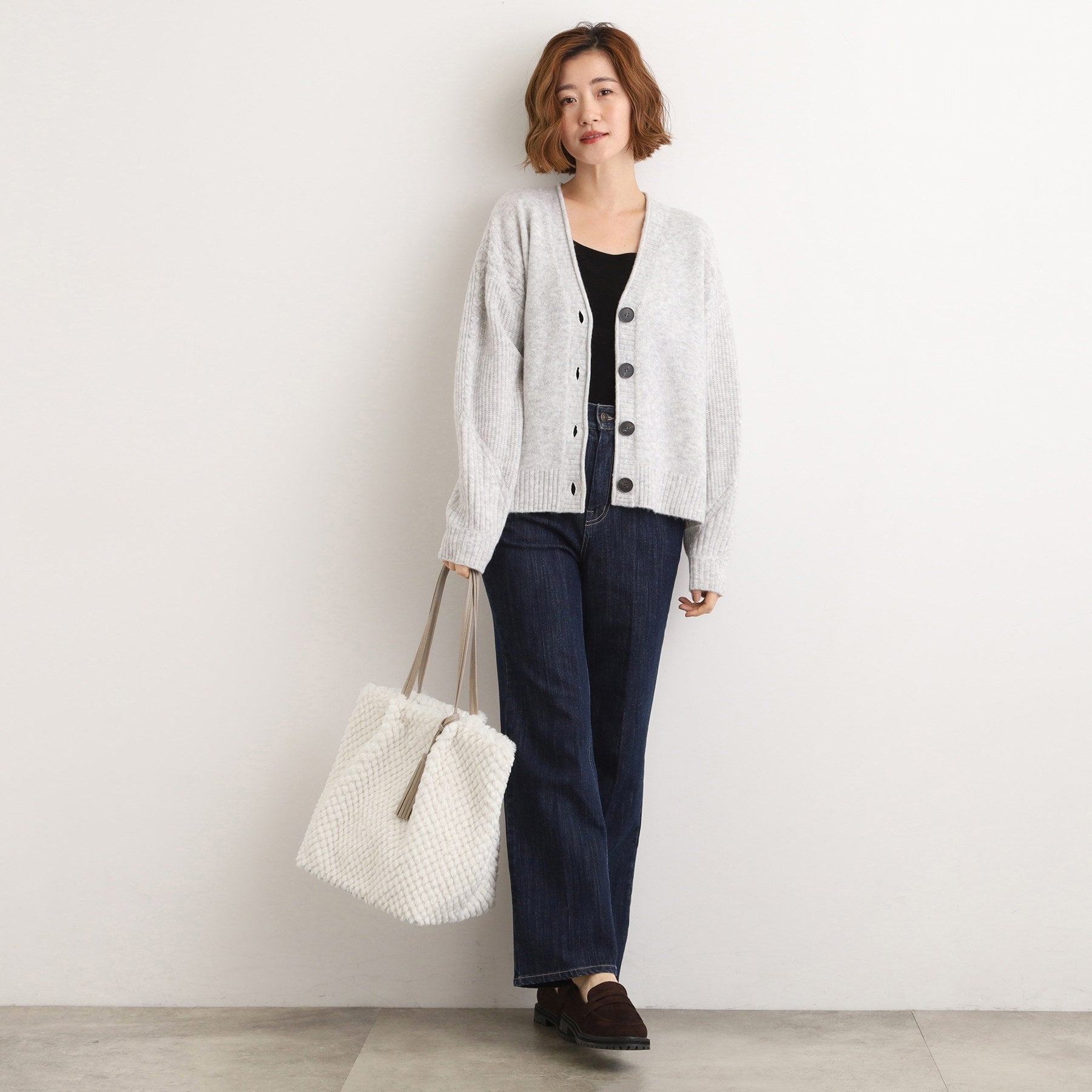 グローブ grove ポコポコエコファータッセルトート （チャコールグレー(014)） チャコールグレー(014)