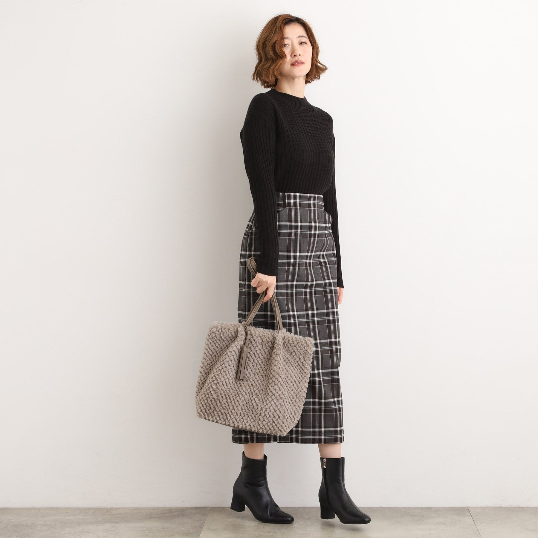 グローブ grove ポコポコエコファータッセルトート （チャコールグレー(014)） チャコールグレー(014)