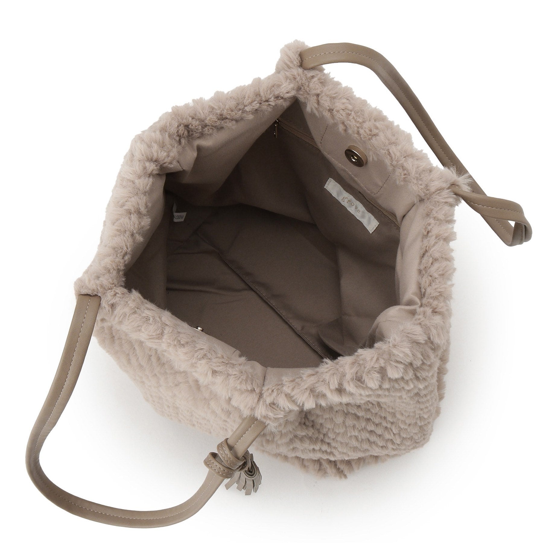 グローブ grove ポコポコエコファータッセルトート （チャコールグレー(014)） チャコールグレー(014)