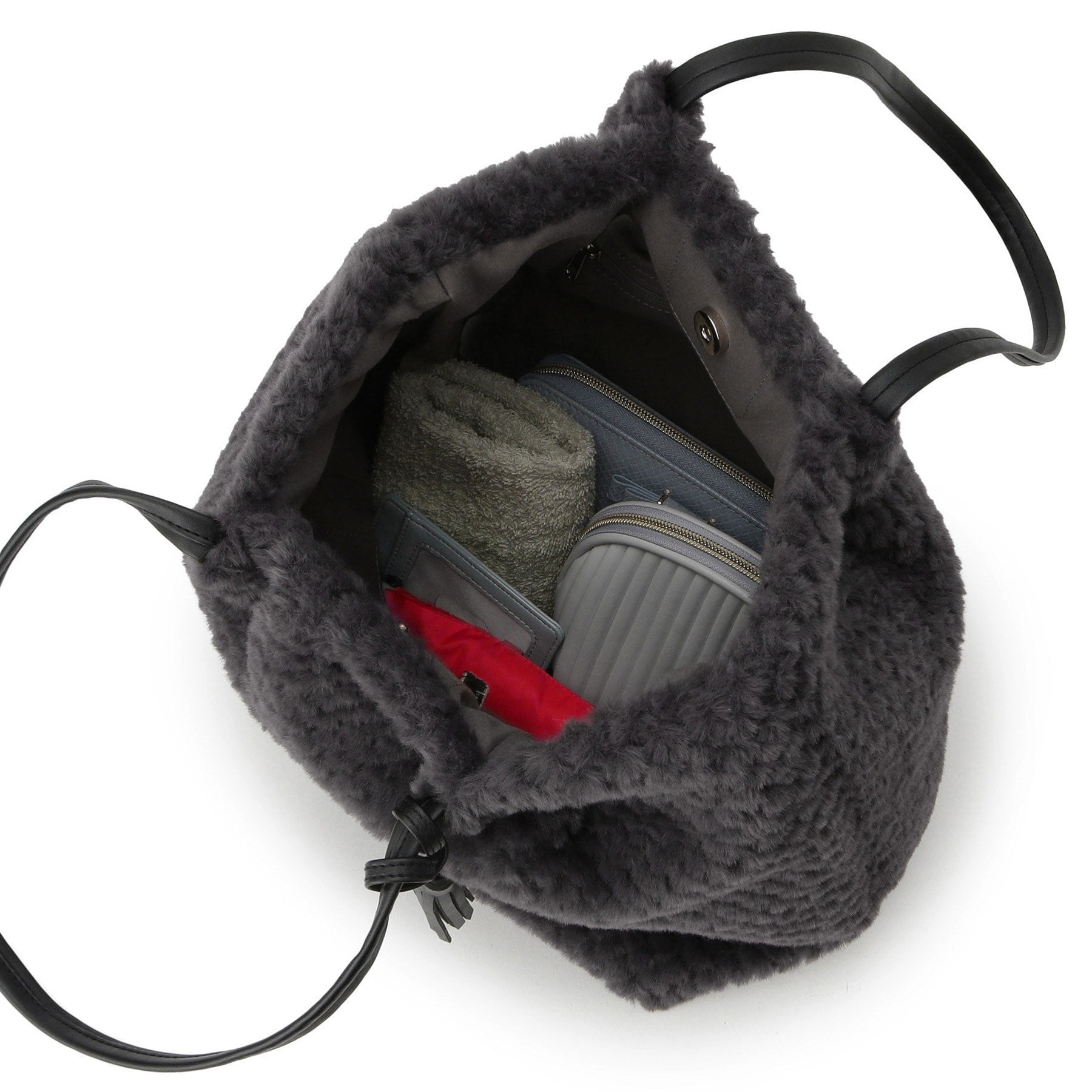 グローブ grove ポコポコエコファータッセルトート （チャコールグレー(014)） チャコールグレー(014)