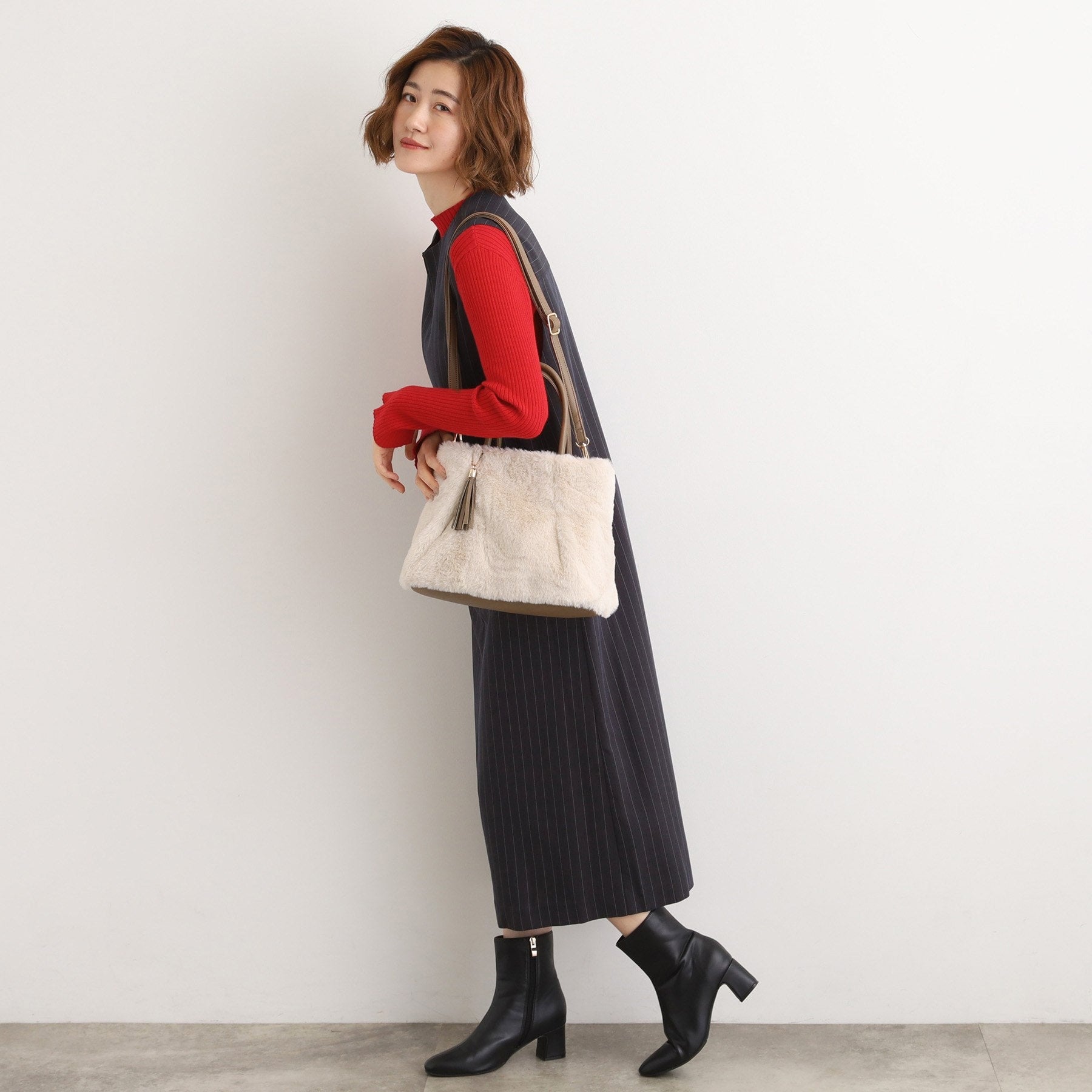 グローブ grove タックタッセルエコファー2WAYトート （モカブラウン(742)） モカブラウン(742)