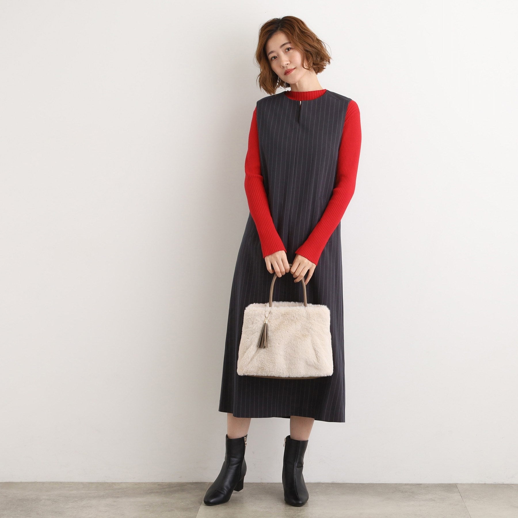 グローブ grove タックタッセルエコファー2WAYトート （モカブラウン(742)） モカブラウン(742)