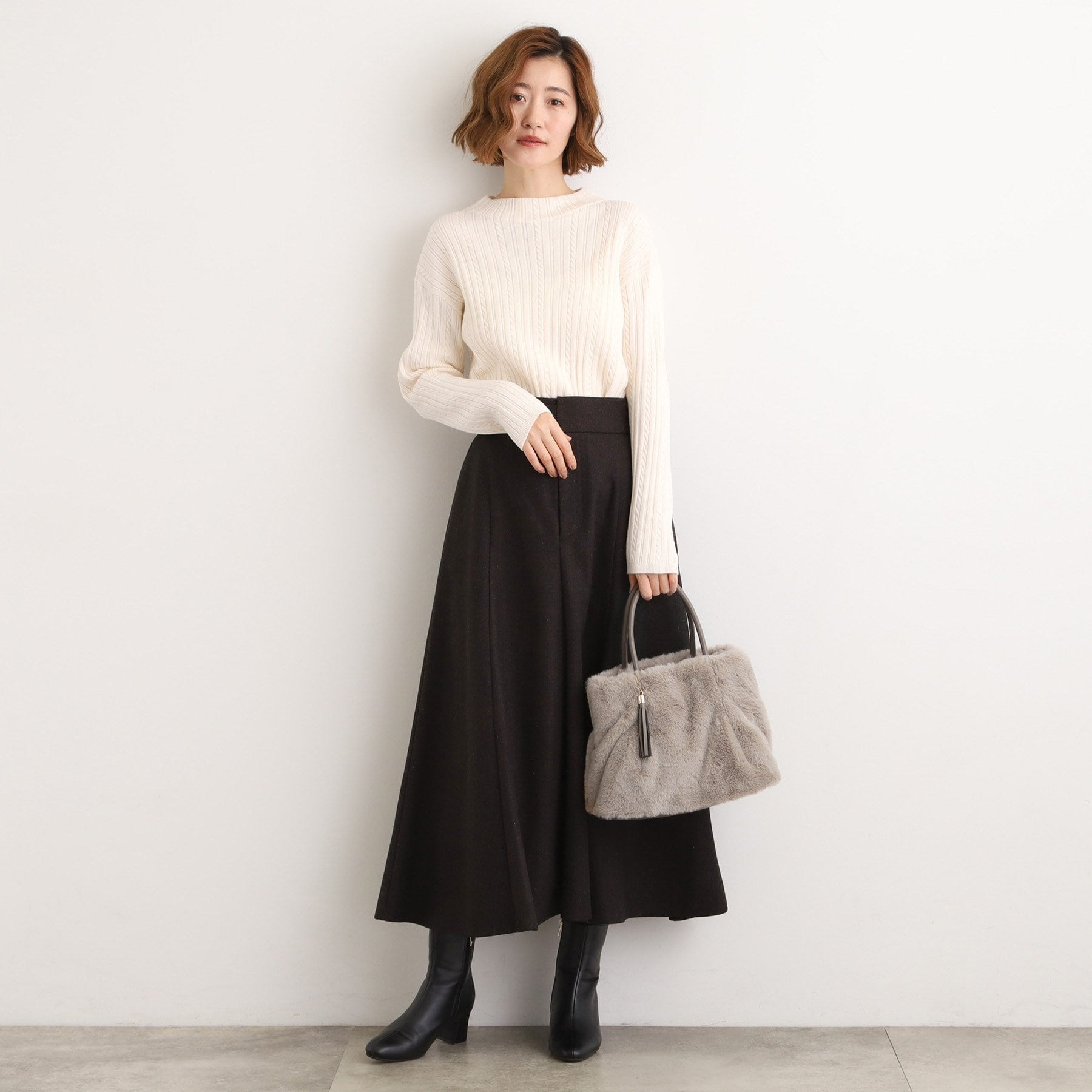 グローブ grove タックタッセルエコファー2WAYトート （モカブラウン(742)） モカブラウン(742)