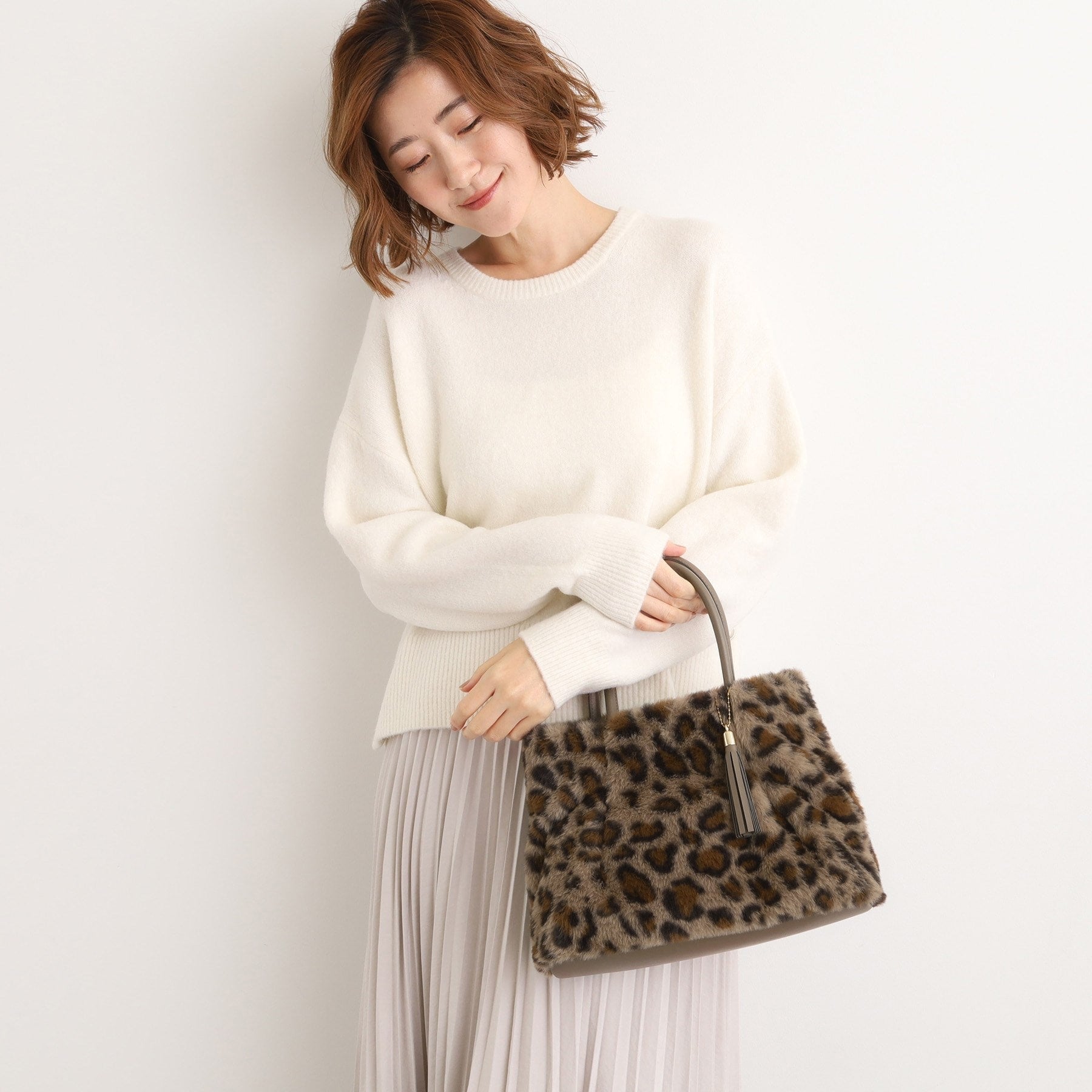 グローブ grove タックタッセルエコファー2WAYトート （モカブラウン(742)） モカブラウン(742)