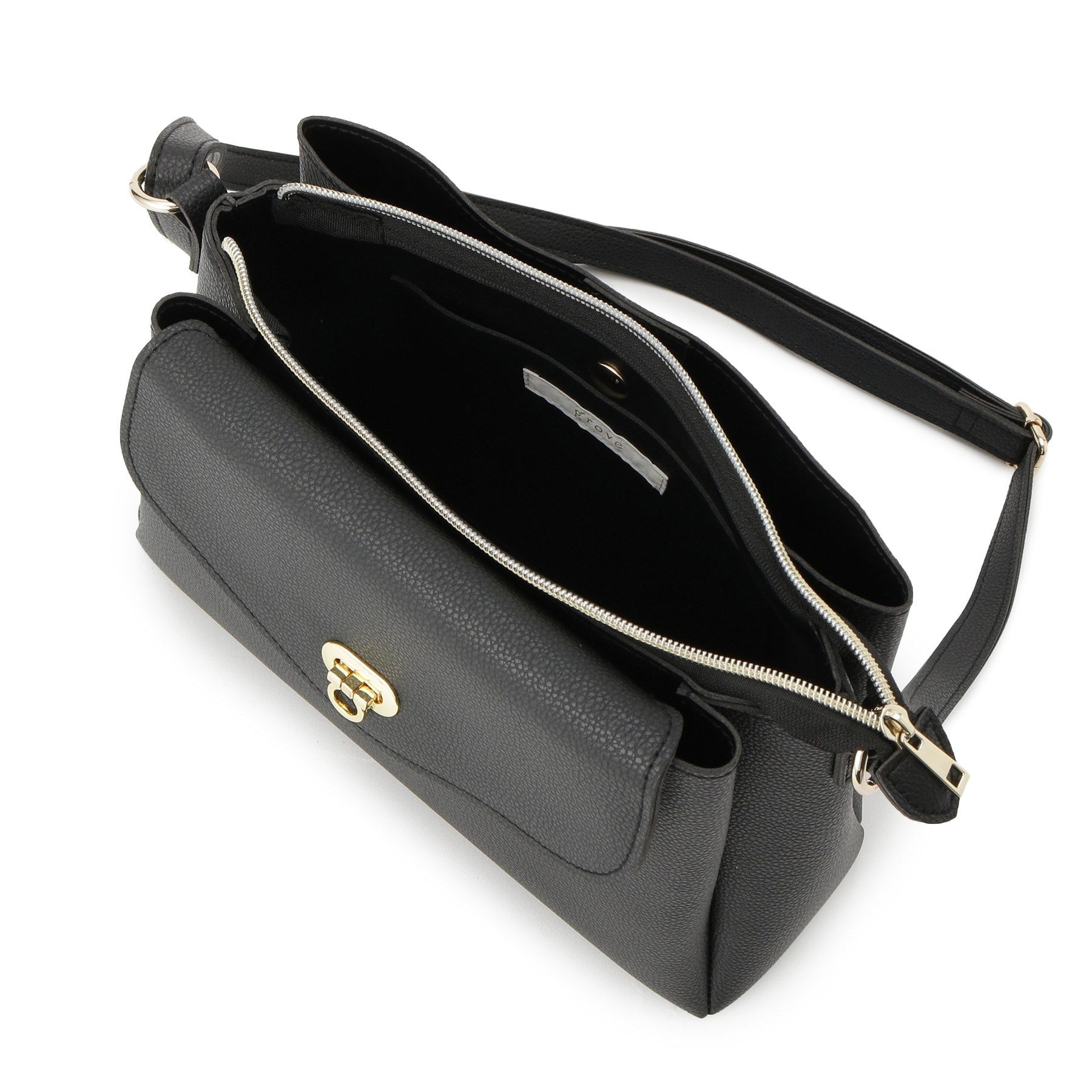 グローブ grove 人間工学フラップ3層ショルダー （ブラックシルバー(009)） ブラックシルバー(009)