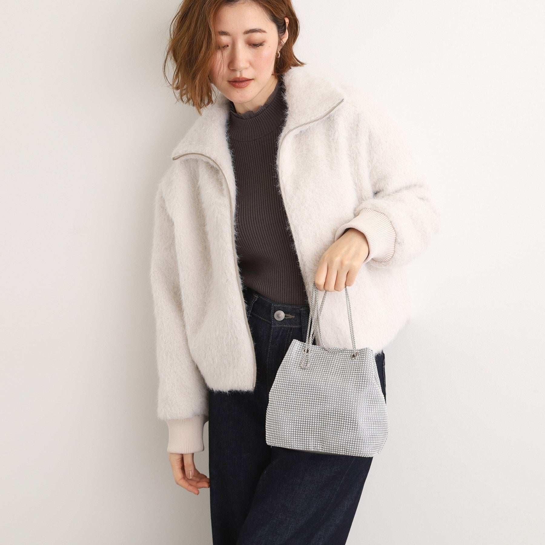 グローブ grove キラアソート巾着チェーンショルダー （シルバー(006)） シルバー(006)