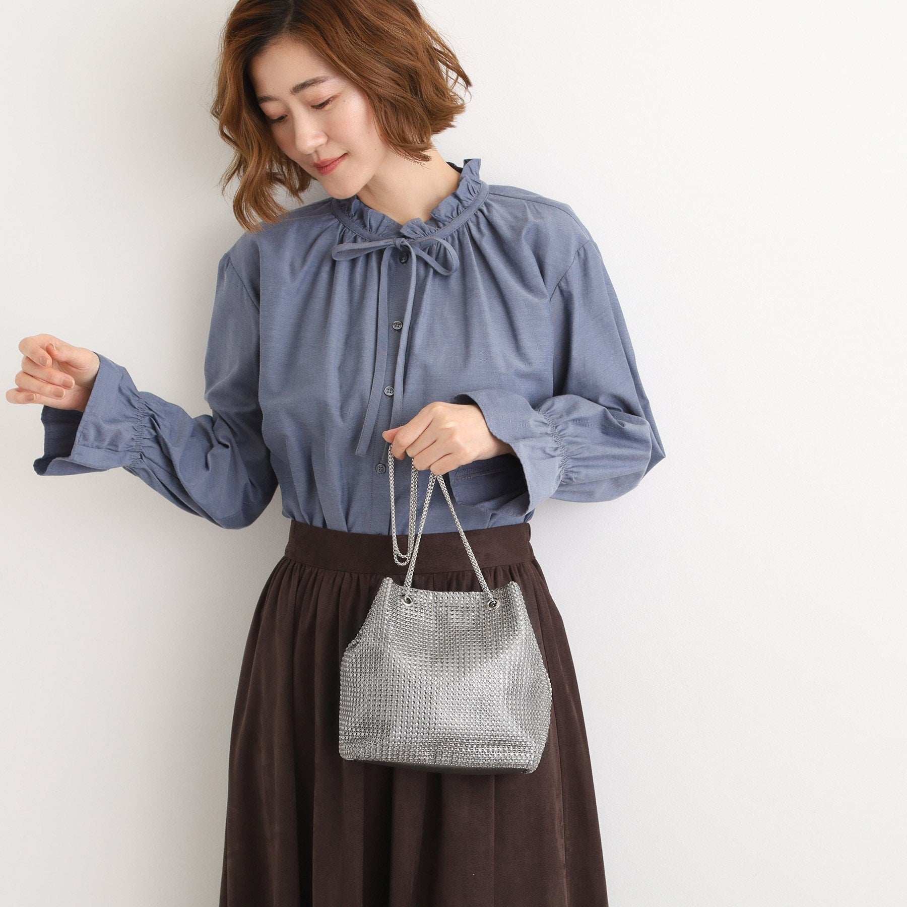 グローブ grove キラアソート巾着チェーンショルダー （シルバー(006)） シルバー(006)