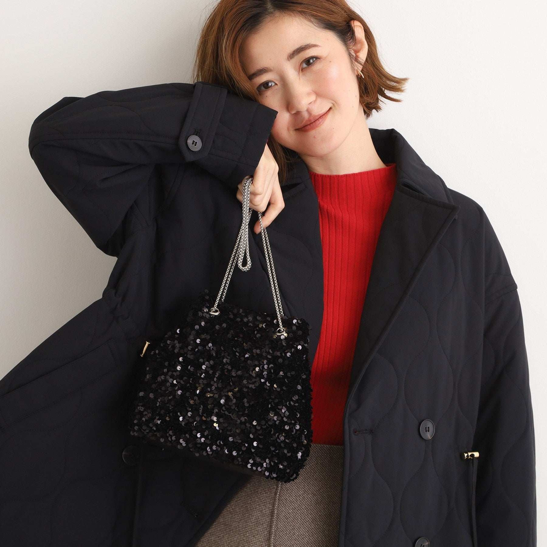 グローブ grove キラアソート巾着チェーンショルダー （シルバー(006)） シルバー(006)