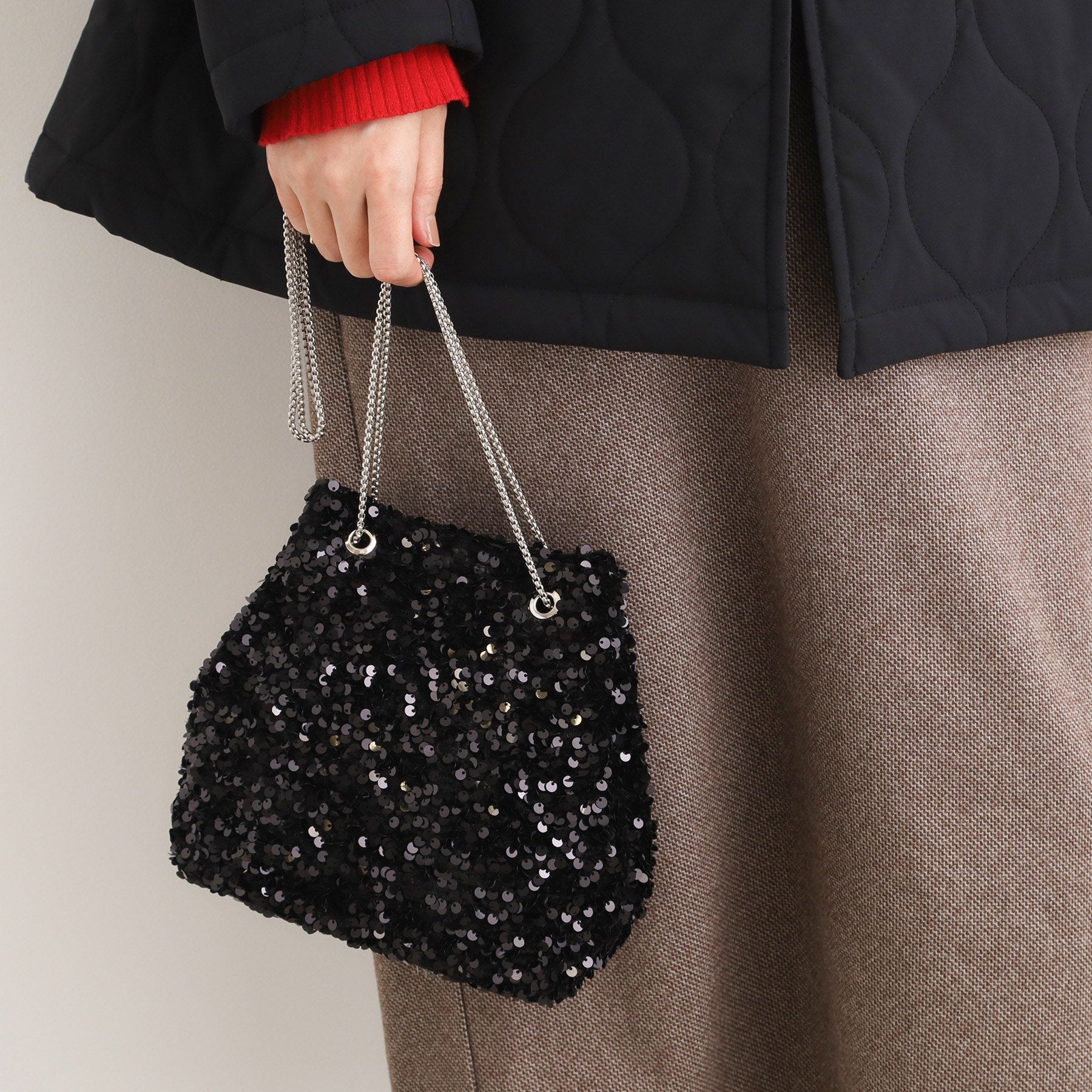 グローブ grove キラアソート巾着チェーンショルダー （ブラック(419)） ブラック(419)