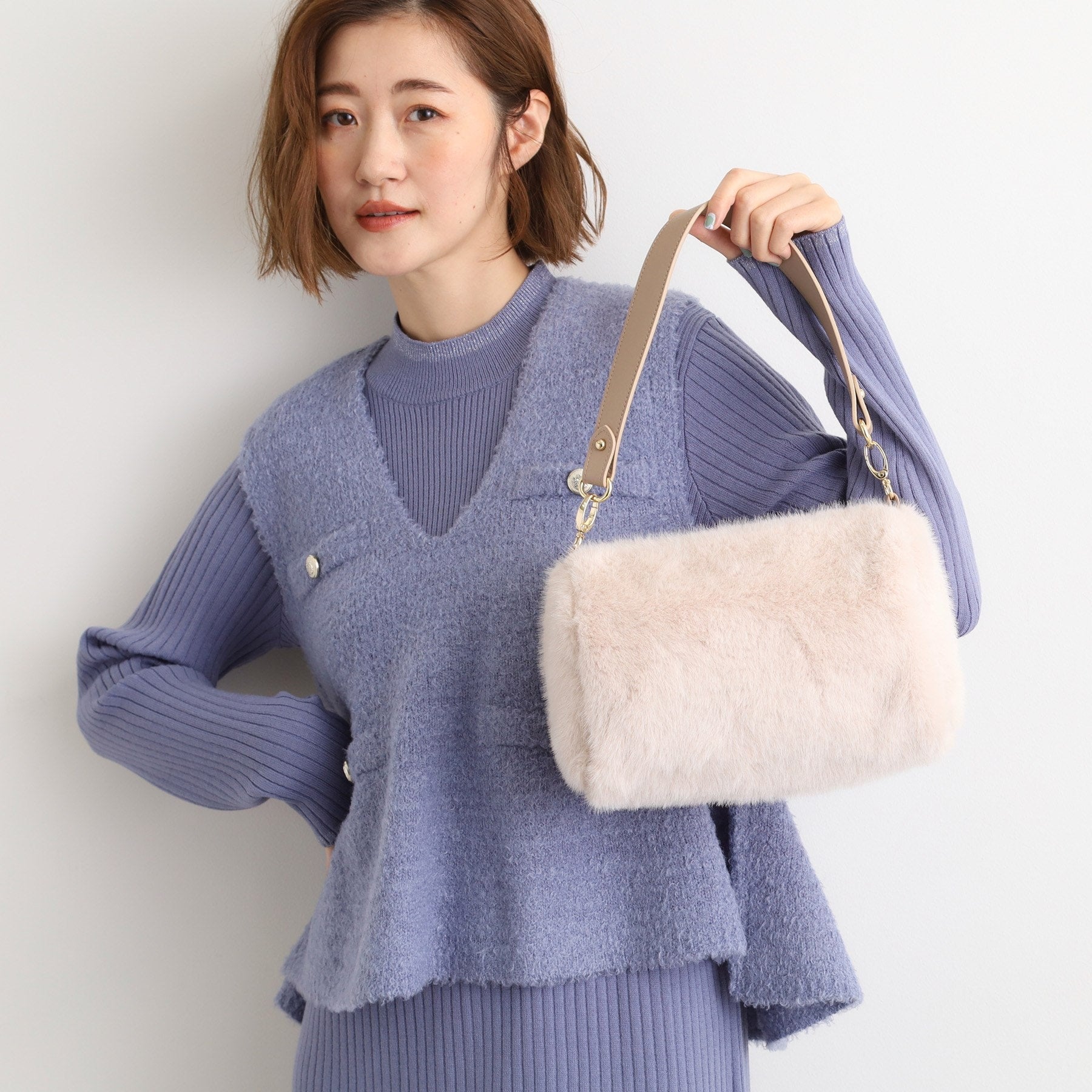 グローブ grove エコファーダブルショルダー （キャメル(041)） キャメル(041)