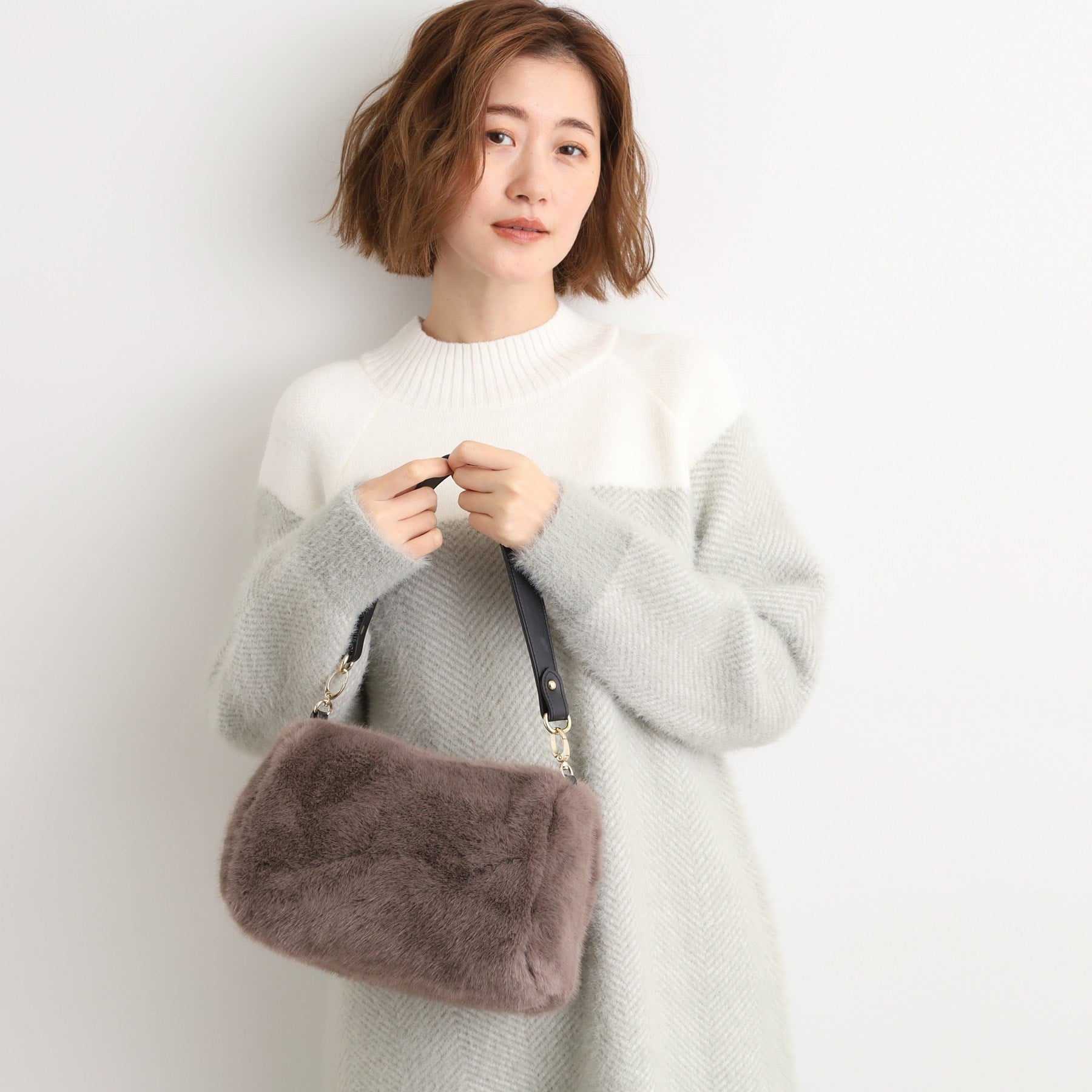 グローブ grove エコファーダブルショルダー （キャメル(041)） キャメル(041)