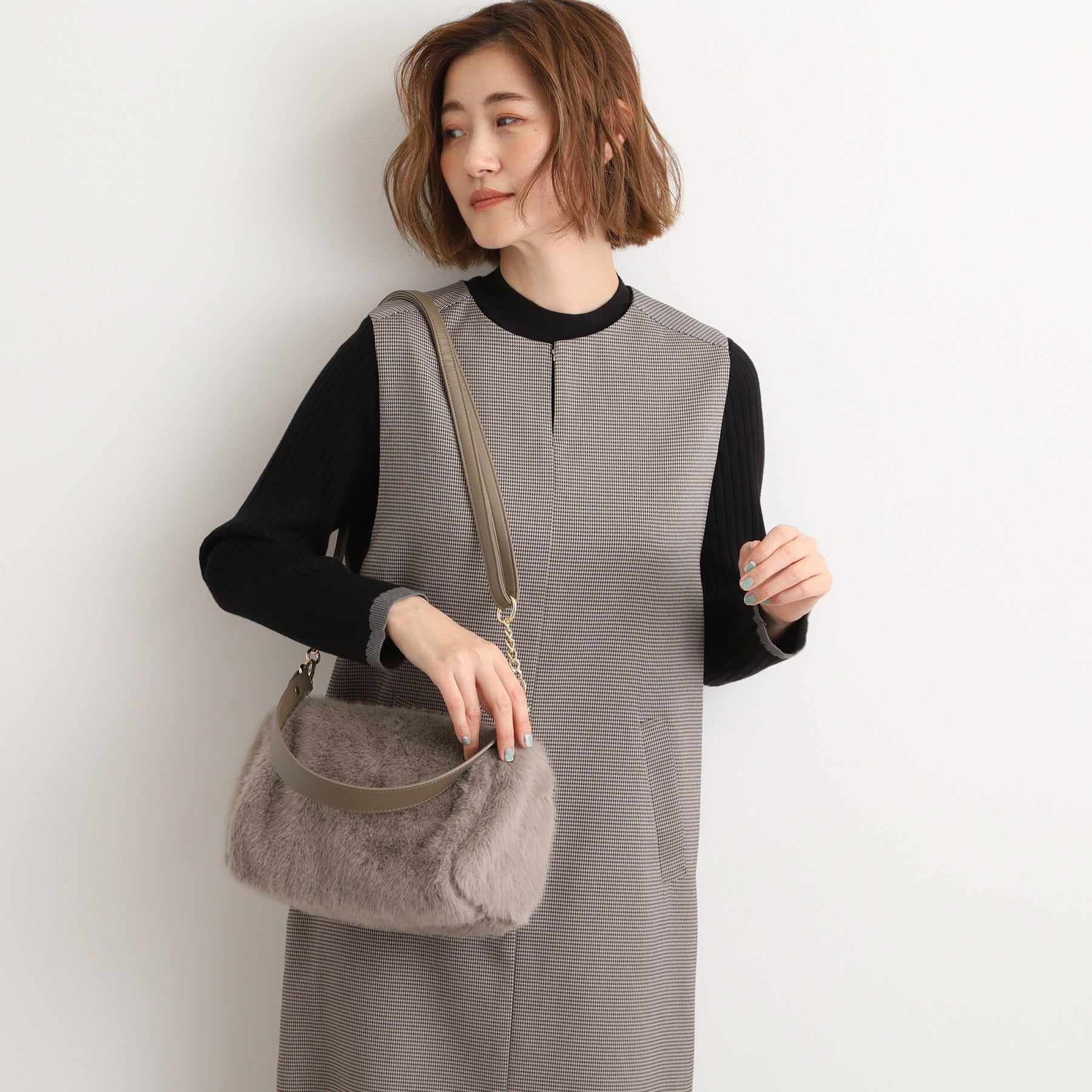 グローブ grove エコファーダブルショルダー （キャメル(041)） キャメル(041)