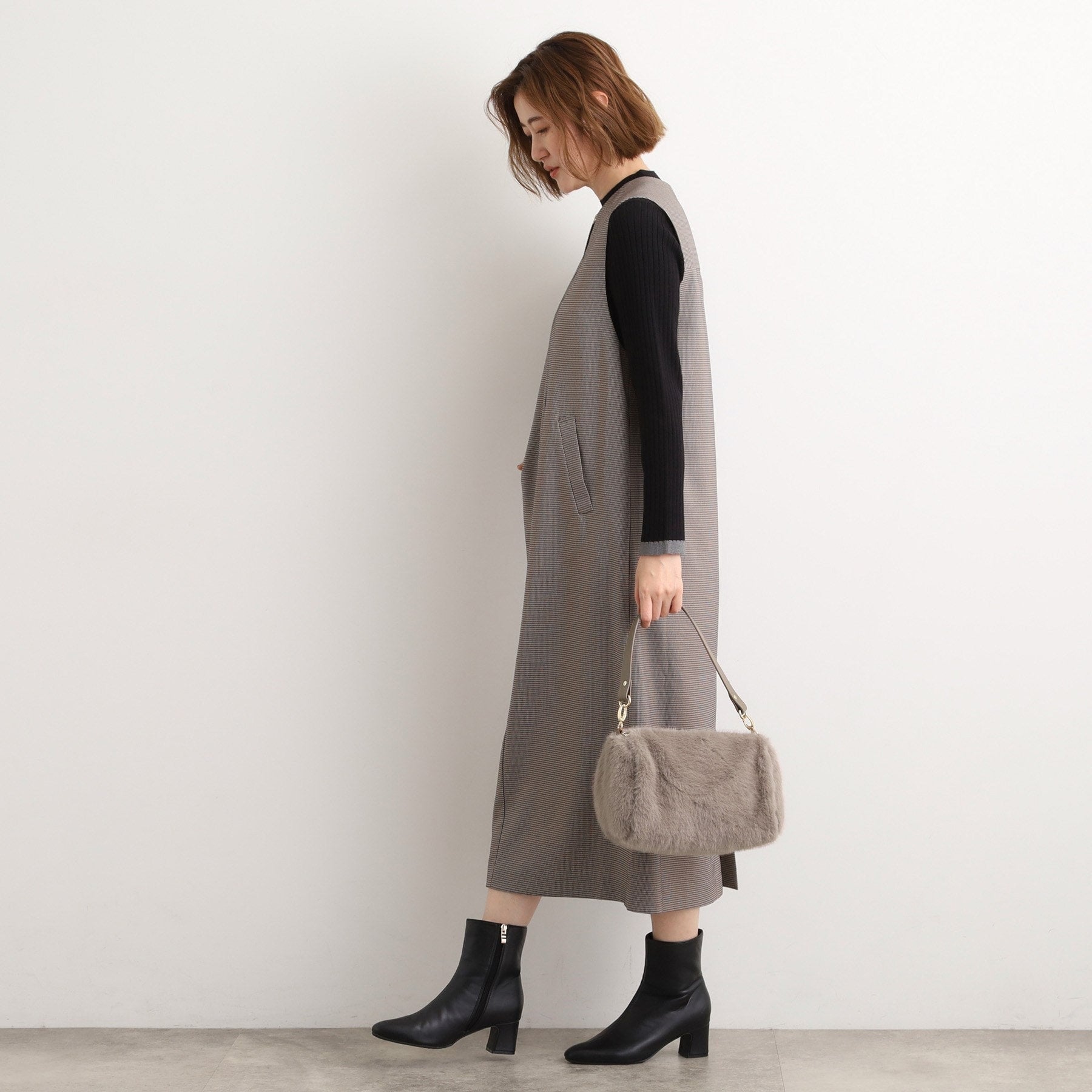 グローブ grove エコファーダブルショルダー （キャメル(041)） キャメル(041)