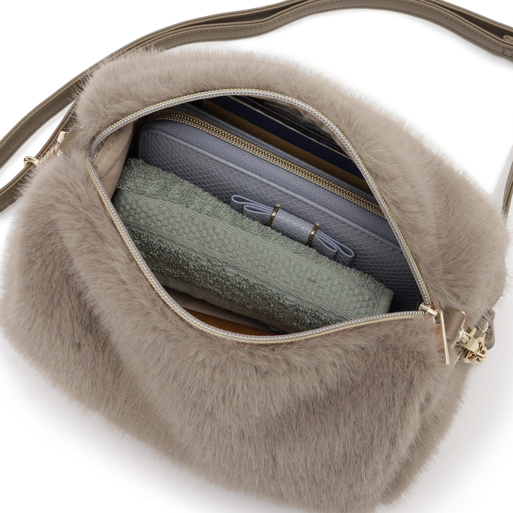 グローブ grove エコファーダブルショルダー （キャメル(041)） キャメル(041)