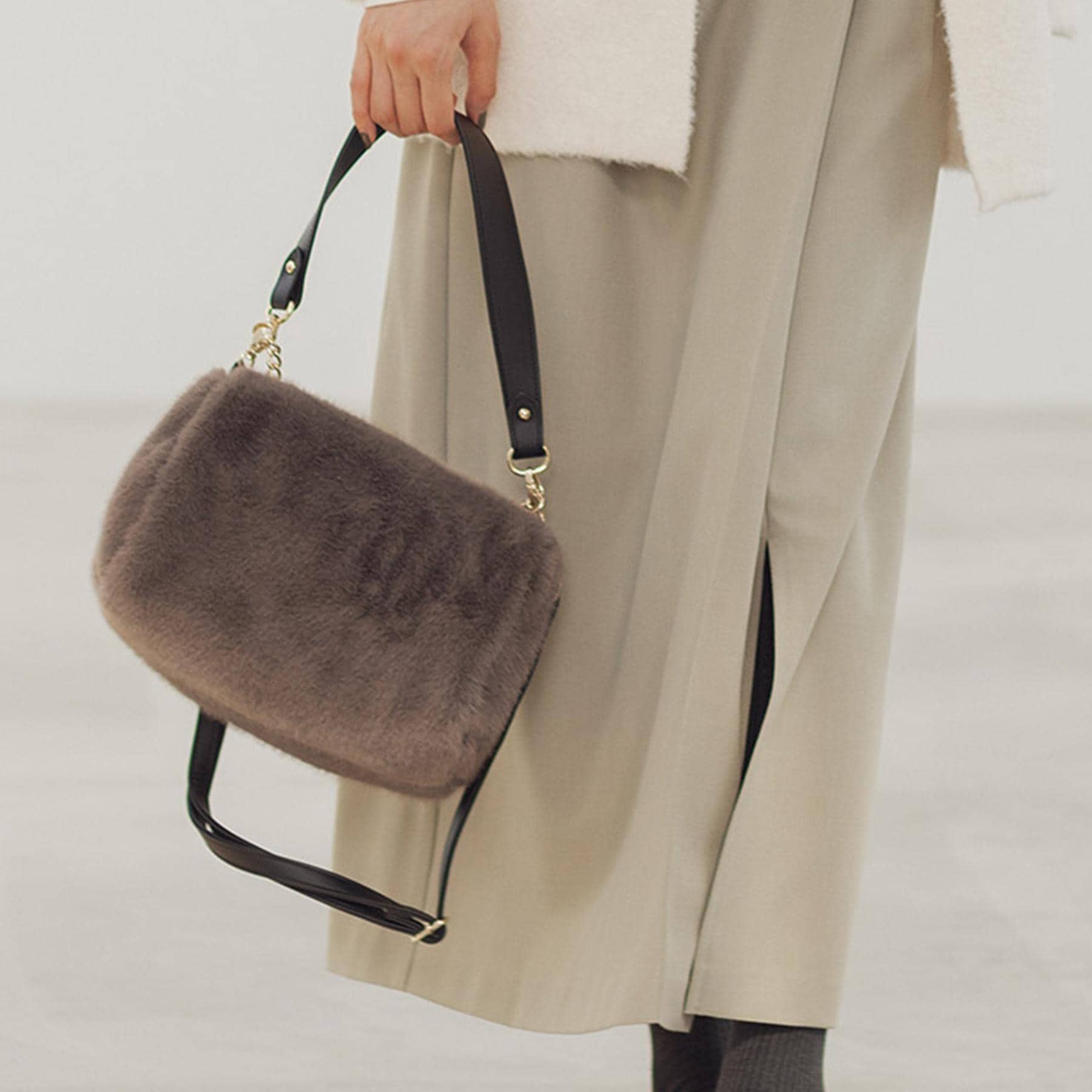 グローブ grove エコファーダブルショルダー （キャメル(041)） キャメル(041)