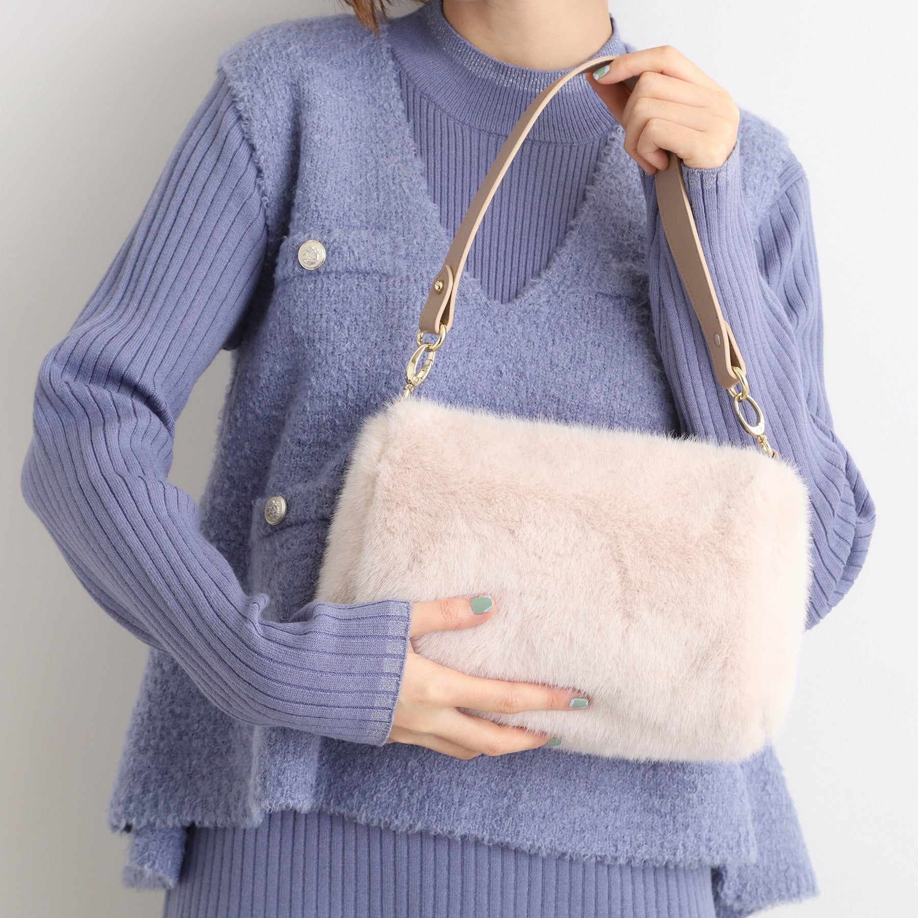 グローブ grove エコファーダブルショルダー （アイボリー(004)） アイボリー(004)