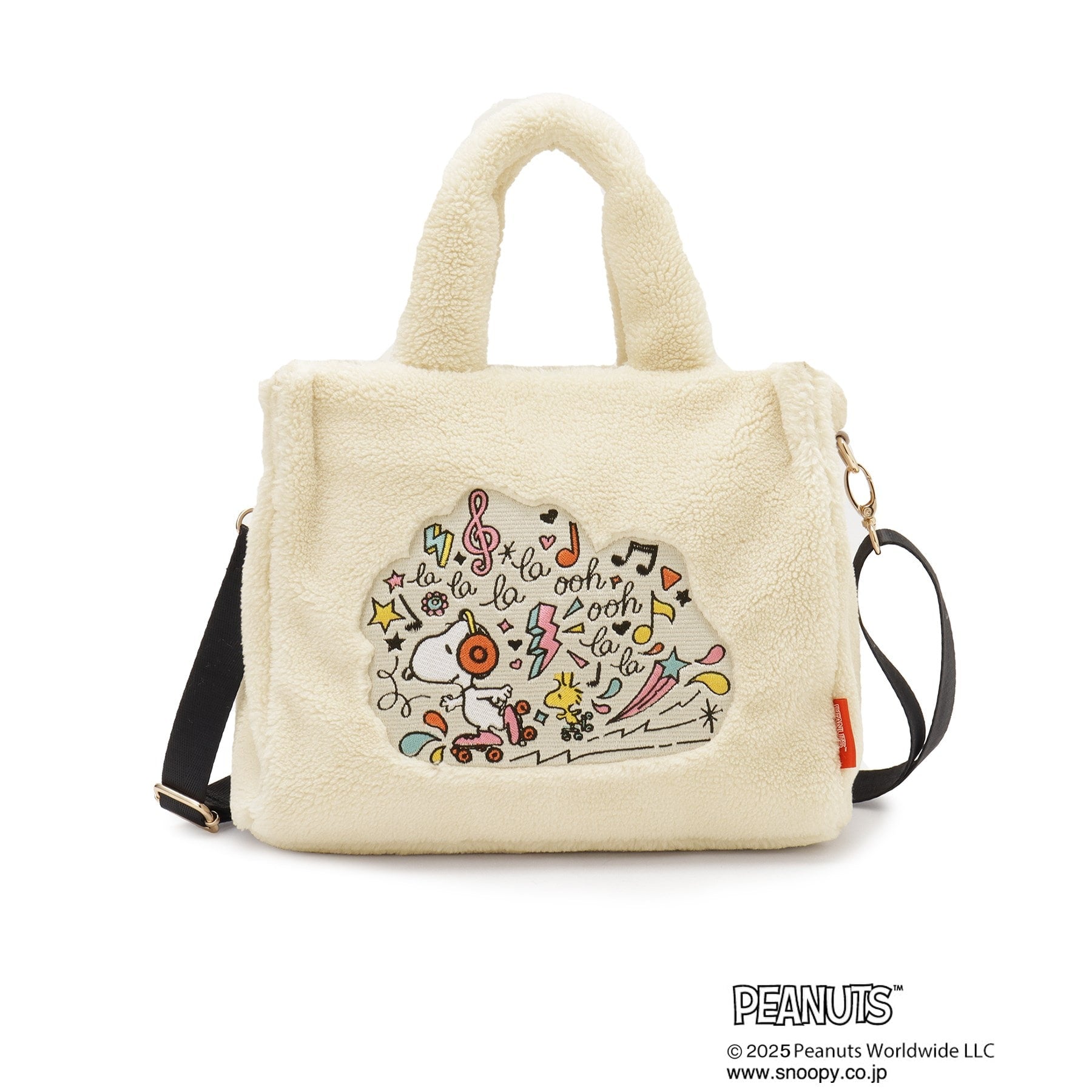 グローブ grove 【PEANUTS】ボアスクエア2WAYトート （ブラック(019)） ブラック(019)